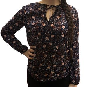 floral silk blouse